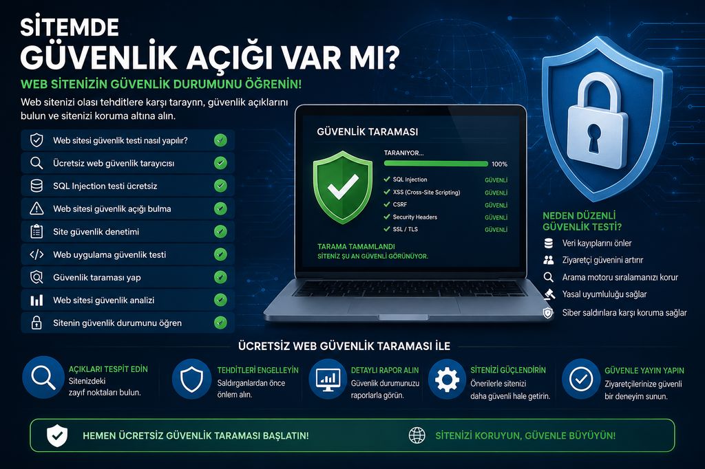 Web Sitenizi Ücretsiz Güvenlik Tarayıcısı ile Test Edin