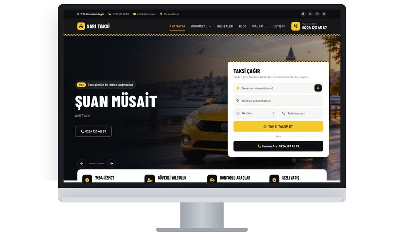 Taksi ve Taksi Durağı Teması
